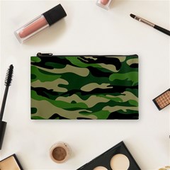 Green Military Vector Pattern Texture Cosmetic Bag (small) by Sudhe