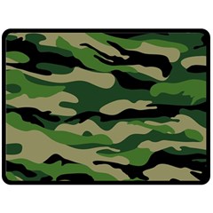 Green Military Vector Pattern Texture Fleece Blanket (large)  by Sudhe