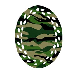 Green Military Vector Pattern Texture Ornament (oval Filigree) by Sudhe