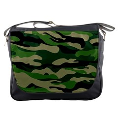 Green Military Vector Pattern Texture Messenger Bag by Sudhe