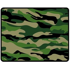 Green Military Vector Pattern Texture Double Sided Fleece Blanket (medium)  by Sudhe