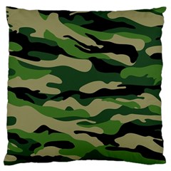 Green Military Vector Pattern Texture Standard Flano Cushion Case (one Side) by Sudhe