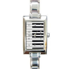 Keybord Piano Rectangle Italian Charm Watch by Sudhe