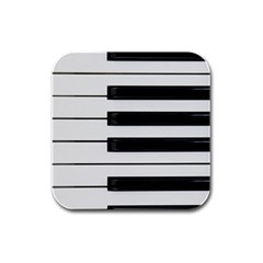 Keybord Piano Rubber Square Coaster (4 Pack)  by Sudhe