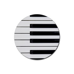 Keybord Piano Rubber Coaster (round)  by Sudhe