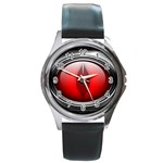 Red Eye Round Metal Watch Front