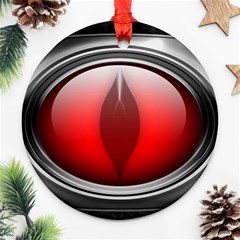 Red Eye Ornament (round) by Sudhe