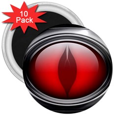 Red Eye 3  Magnets (10 Pack)  by Sudhe