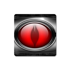 Red Eye Square Magnet by Sudhe