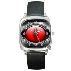 Red Eye Square Metal Watch by Sudhe