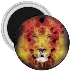 Fractal Lion 3  Magnets