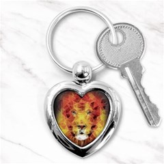 Fractal Lion Key Chains (heart)  by Sudhe