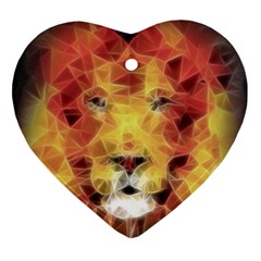 Fractal Lion Heart Ornament (two Sides) by Sudhe