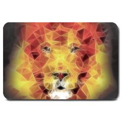 Fractal Lion Large Doormat  by Sudhe