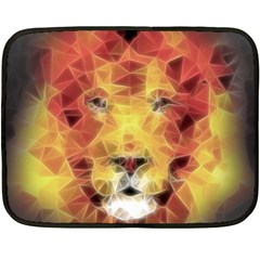 Fractal Lion Fleece Blanket (mini) by Sudhe