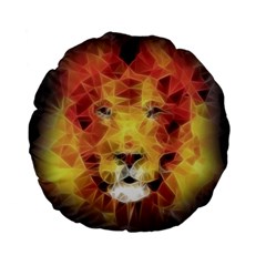 Fractal Lion Standard 15  Premium Flano Round Cushions by Sudhe