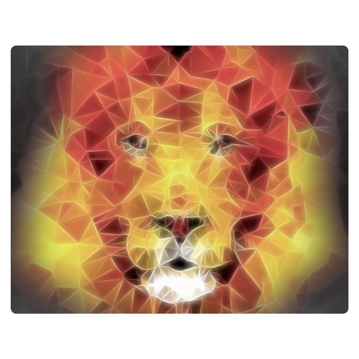 Fractal Lion Double Sided Flano Blanket (Medium) 