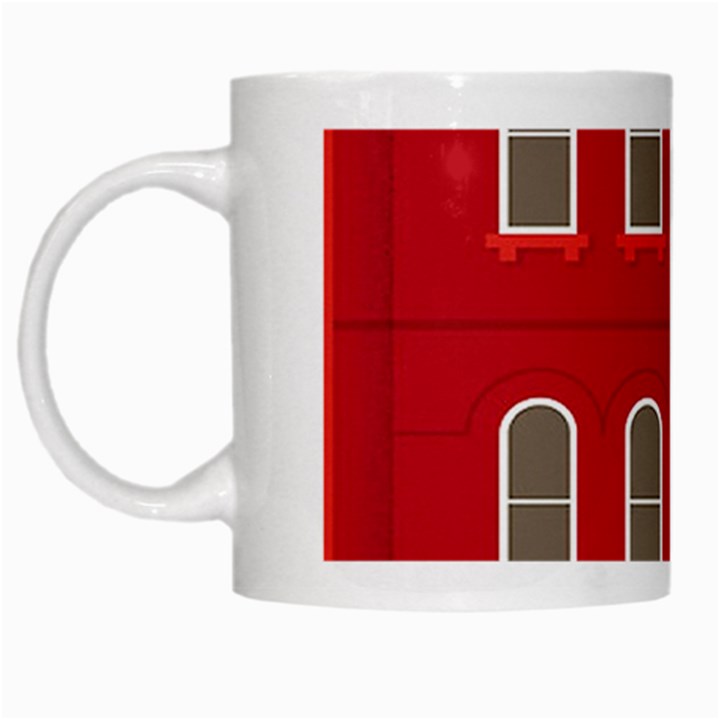 Red House White Mugs