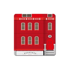 Red House Square Magnet