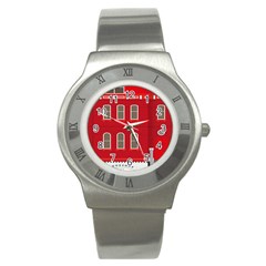 Red House Stainless Steel Watch by Sudhe