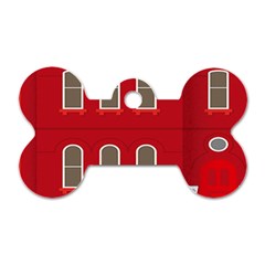 Red House Dog Tag Bone (two Sides) by Sudhe