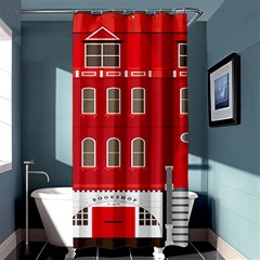 Red House Shower Curtain 36  X 72  (stall)  by Sudhe