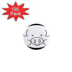 Pig Logo 1  Mini Magnets (100 Pack)  by Sudhe