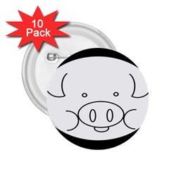 Pig Logo 2 25  Buttons (10 Pack)  by Sudhe