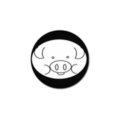 Pig Logo Golf Ball Marker (4 Pack) by Sudhe