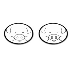 Pig Logo Cufflinks (oval) by Sudhe