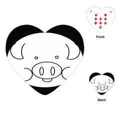 Pig Logo Playing Cards (heart) by Sudhe