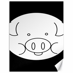 Pig Logo Canvas 18  X 24  by Sudhe