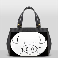 Pig Logo Oversize Office Handbag (2 Sides) by Sudhe