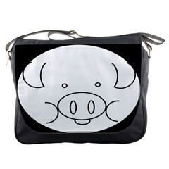 Pig Logo Messenger Bag by Sudhe