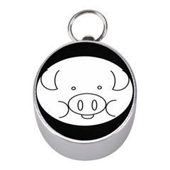 Pig Logo Mini Silver Compasses by Sudhe