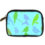 Bird Watching - Light Blue Green- Digital Camera Leather Case Front