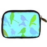 Bird Watching - Light Blue Green- Digital Camera Leather Case Back