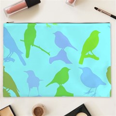 Bird Watching - Light Blue Green- Cosmetic Bag (xxl) by WensdaiAmbrose