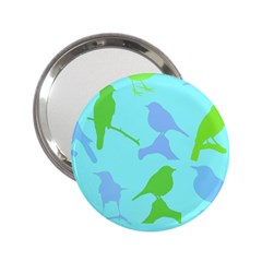 Bird Watching - Light Blue Green- 2 25  Handbag Mirrors by WensdaiAmbrose