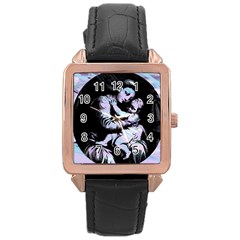 Mother Mary Rose Gold Leather Watch  by snowwhitegirl