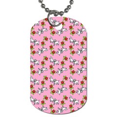 Lamb Pattern Pink Dog Tag (one Side) by snowwhitegirl