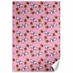 Lamb Pattern Pink Canvas 20  X 30  by snowwhitegirl