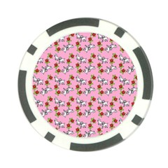 Lamb Pattern Pink Poker Chip Card Guard by snowwhitegirl