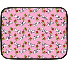 Lamb Pattern Pink Fleece Blanket (mini) by snowwhitegirl