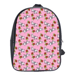 Lamb Pattern Pink School Bag (large) by snowwhitegirl