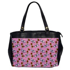 Lamb Pattern Pink Oversize Office Handbag by snowwhitegirl