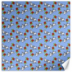 Lamb Pattern Blue Canvas 20  X 20  by snowwhitegirl