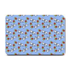 Lamb Pattern Blue Small Doormat  by snowwhitegirl