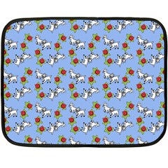 Lamb Pattern Blue Double Sided Fleece Blanket (mini)  by snowwhitegirl