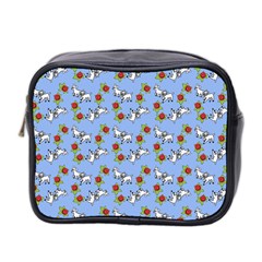 Lamb Pattern Blue Mini Toiletries Bag (two Sides) by snowwhitegirl